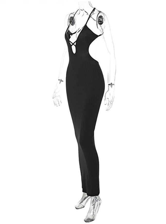 Sonia Hollow out Backless Maxi Dress - Fashion Pov
