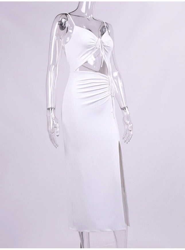 Sophie Hollow Out Backless Midi Dress - Fashion Pov