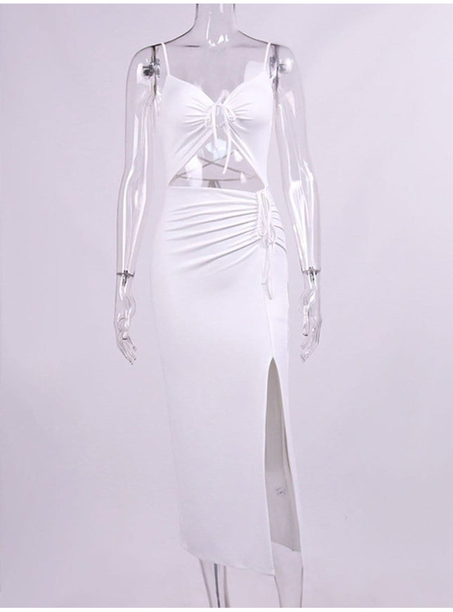 Sophie Hollow Out Backless Midi Dress - Fashion Pov