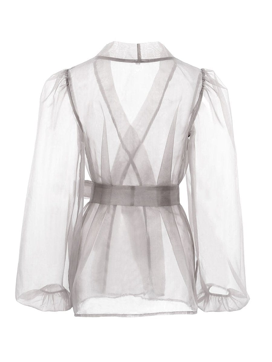 Talia V Neck Long Sleeve Top - Fashion Pov