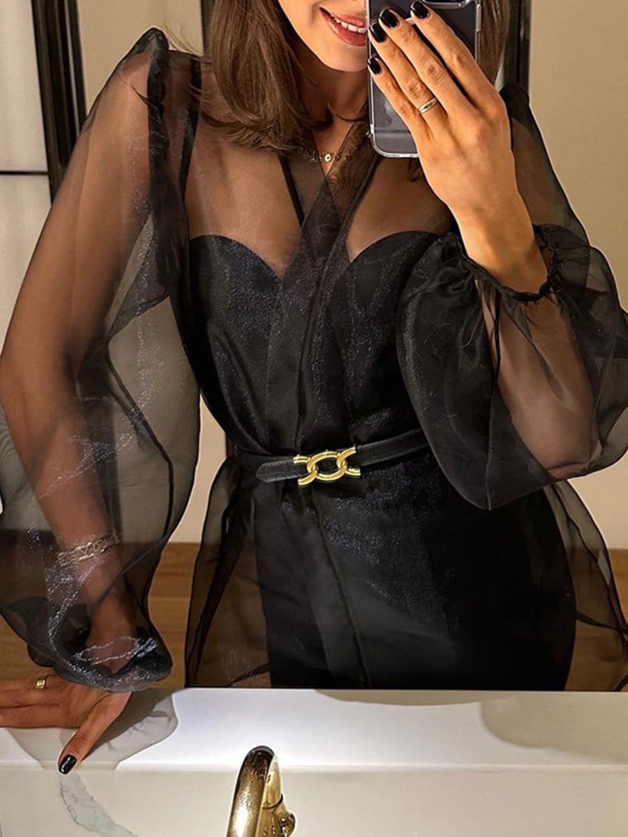 Talia V Neck Long Sleeve Top - Fashion Pov