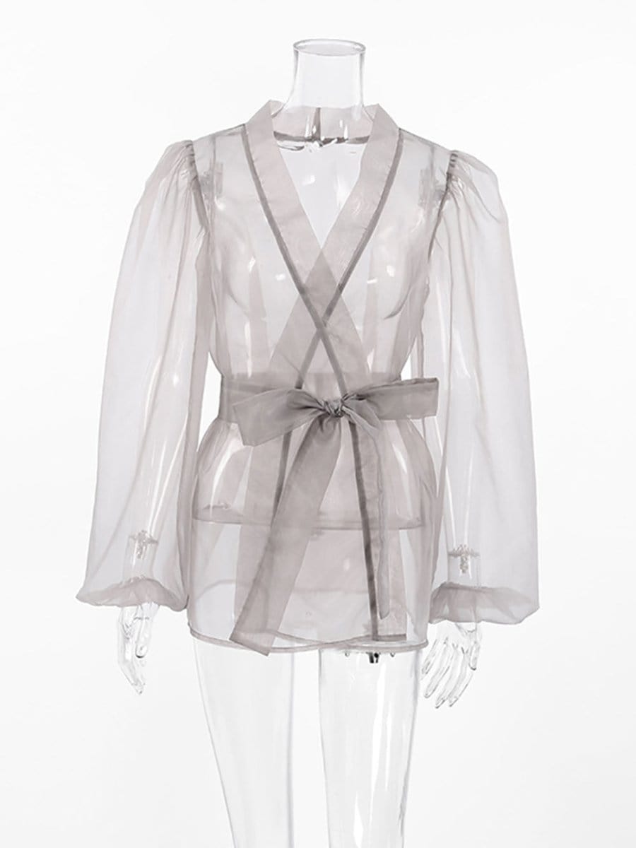 Talia V Neck Long Sleeve Top - Fashion Pov