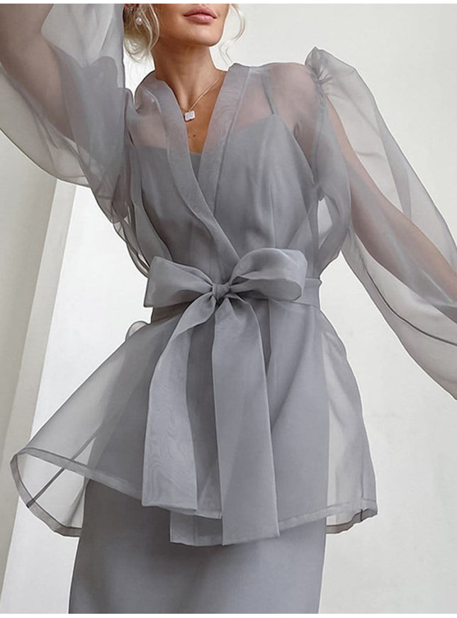 Talia V Neck Long Sleeve Top - Fashion Pov