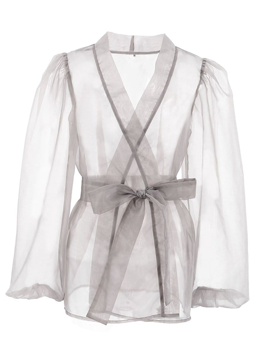 Talia V Neck Long Sleeve Top - Fashion Pov