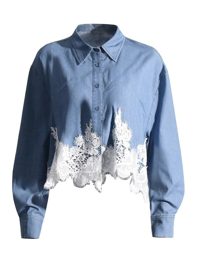 Teresa Spliced Single Breasted Blouse - Fashion Pov
