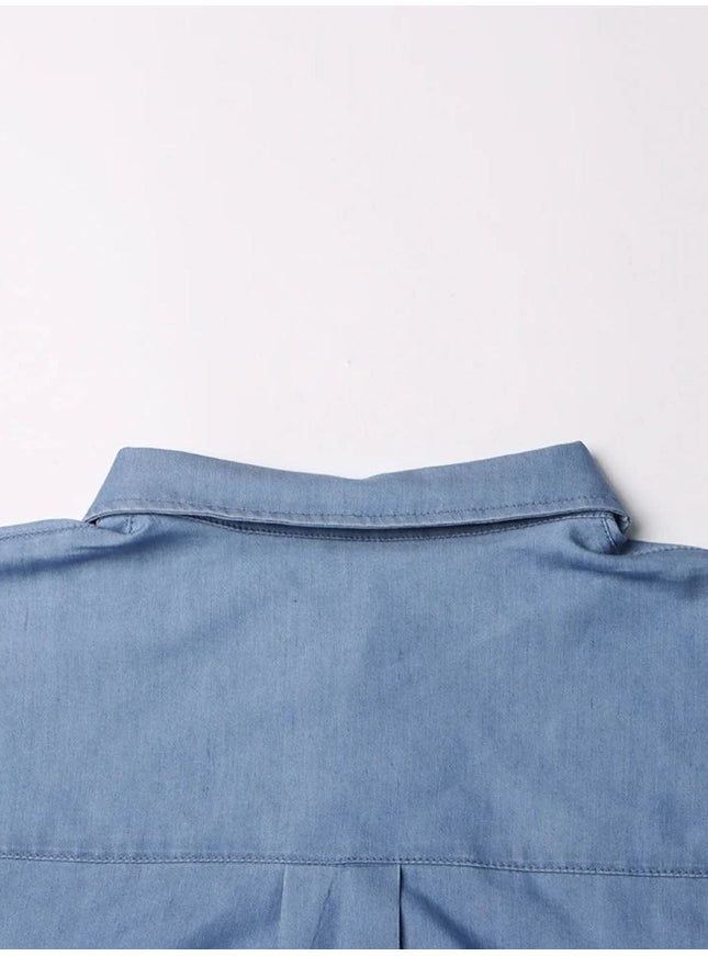 Teresa Spliced Single Breasted Blouse - Fashion Pov