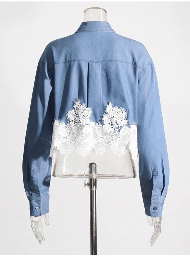 Teresa Spliced Single Breasted Blouse - Fashion Pov