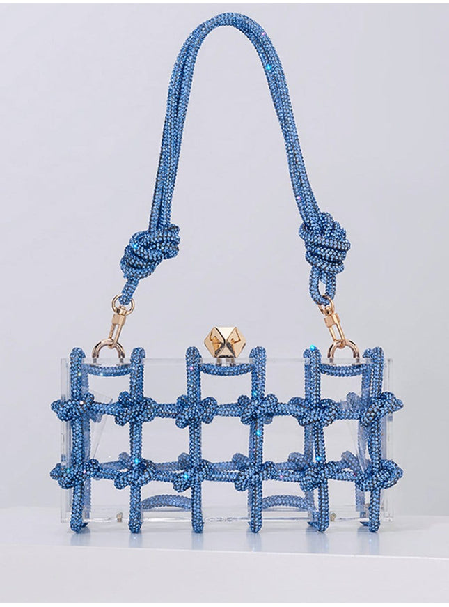 Theo Diamond Clear Acrylic Box Bag - Fashion Pov