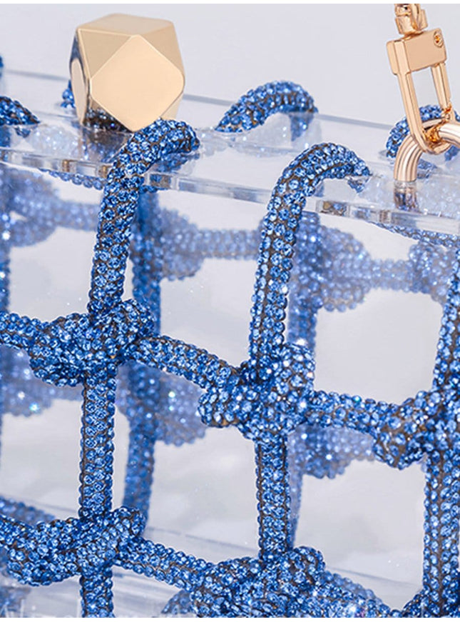 Theo Diamond Clear Acrylic Box Bag - Fashion Pov