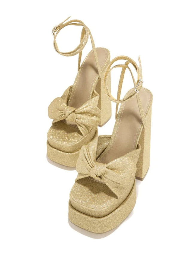 Valerie Butterfly Knot Peep Toe Heel - Fashion Pov