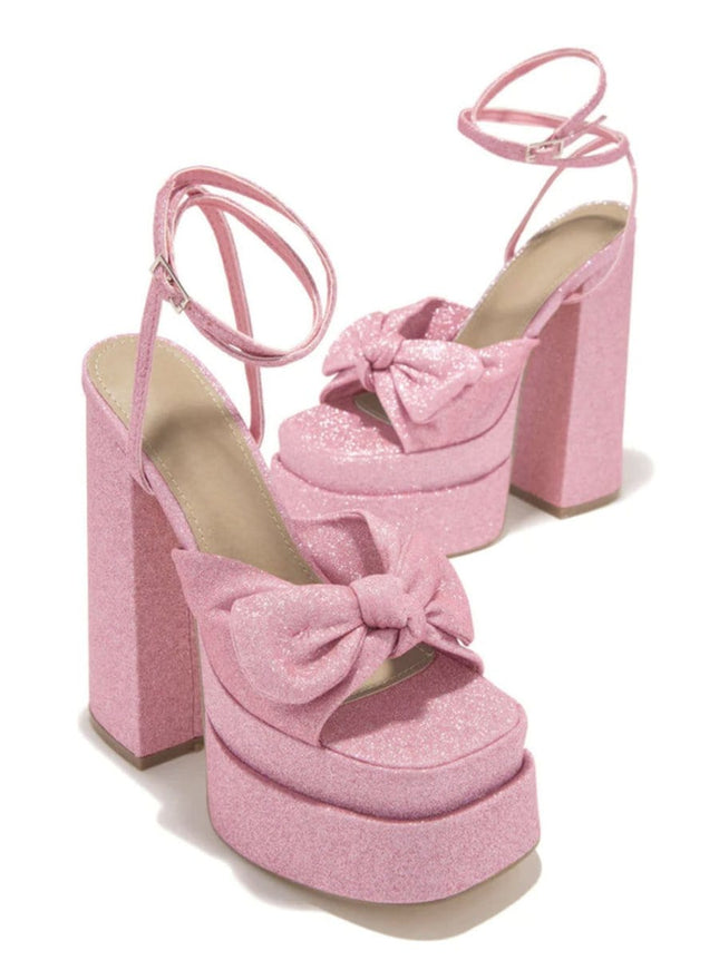 Valerie Butterfly Knot Peep Toe Heel - Fashion Pov