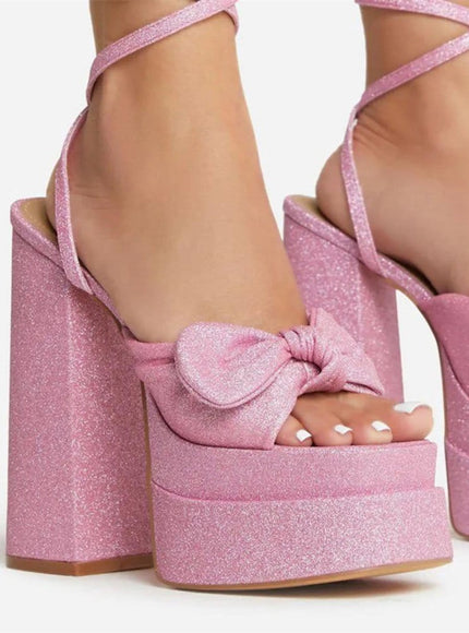 Valerie Butterfly Knot Peep Toe Heel - Fashion Pov
