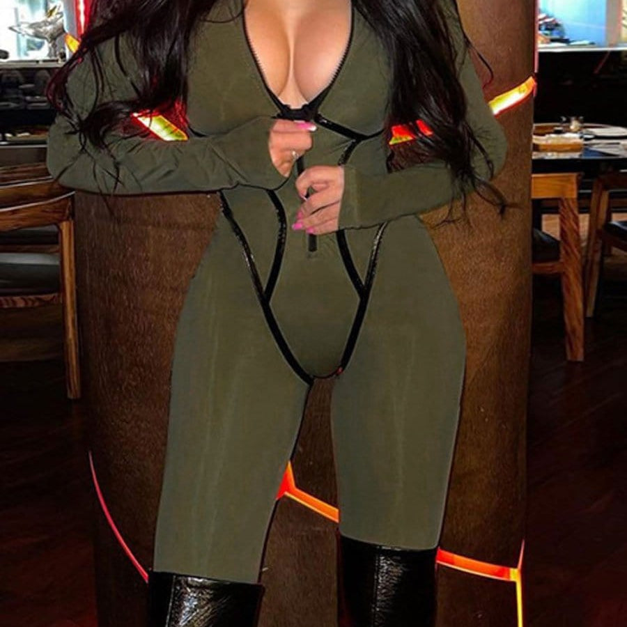 Willow Zipper Sporty Streetwear Jumpsuit - Fashion Pov