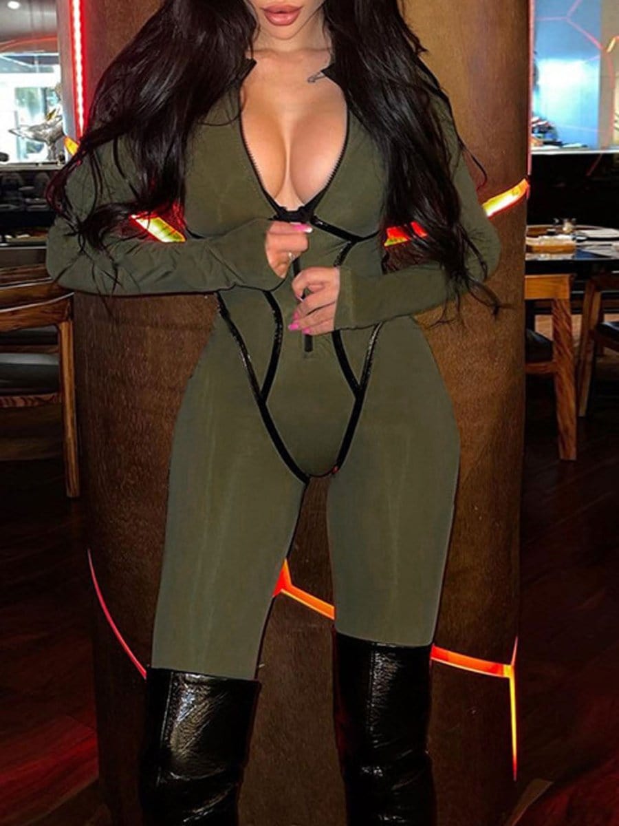 Willow Zipper Sporty Streetwear Jumpsuit - Fashion Pov