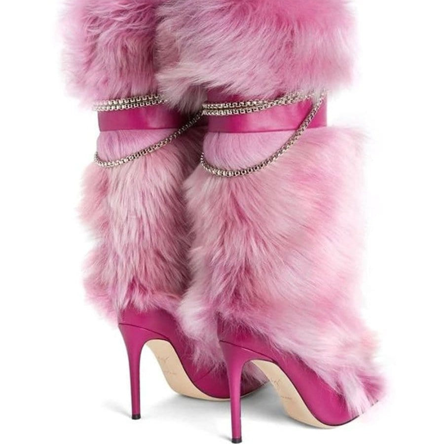 Zoe Toe Knee Leather Buckle Boot - Fashion Pov