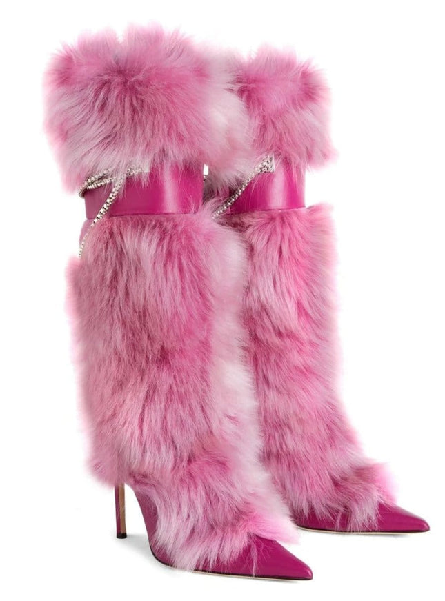 Zoe Toe Knee Leather Buckle Boot - Fashion Pov