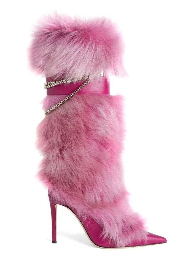 Zoe Toe Knee Leather Buckle Boot - Fashion Pov