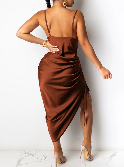 Zuri Asymmetrical Midi Dress - Fashion Pov