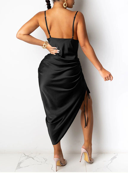 Zuri Asymmetrical Midi Dress - Fashion Pov